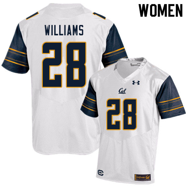 Women #28 Miles Williams Cal Bears UA College Football Jerseys Sale-White
